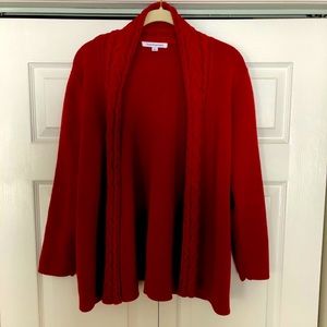 Mercer Street studio red cardigan
